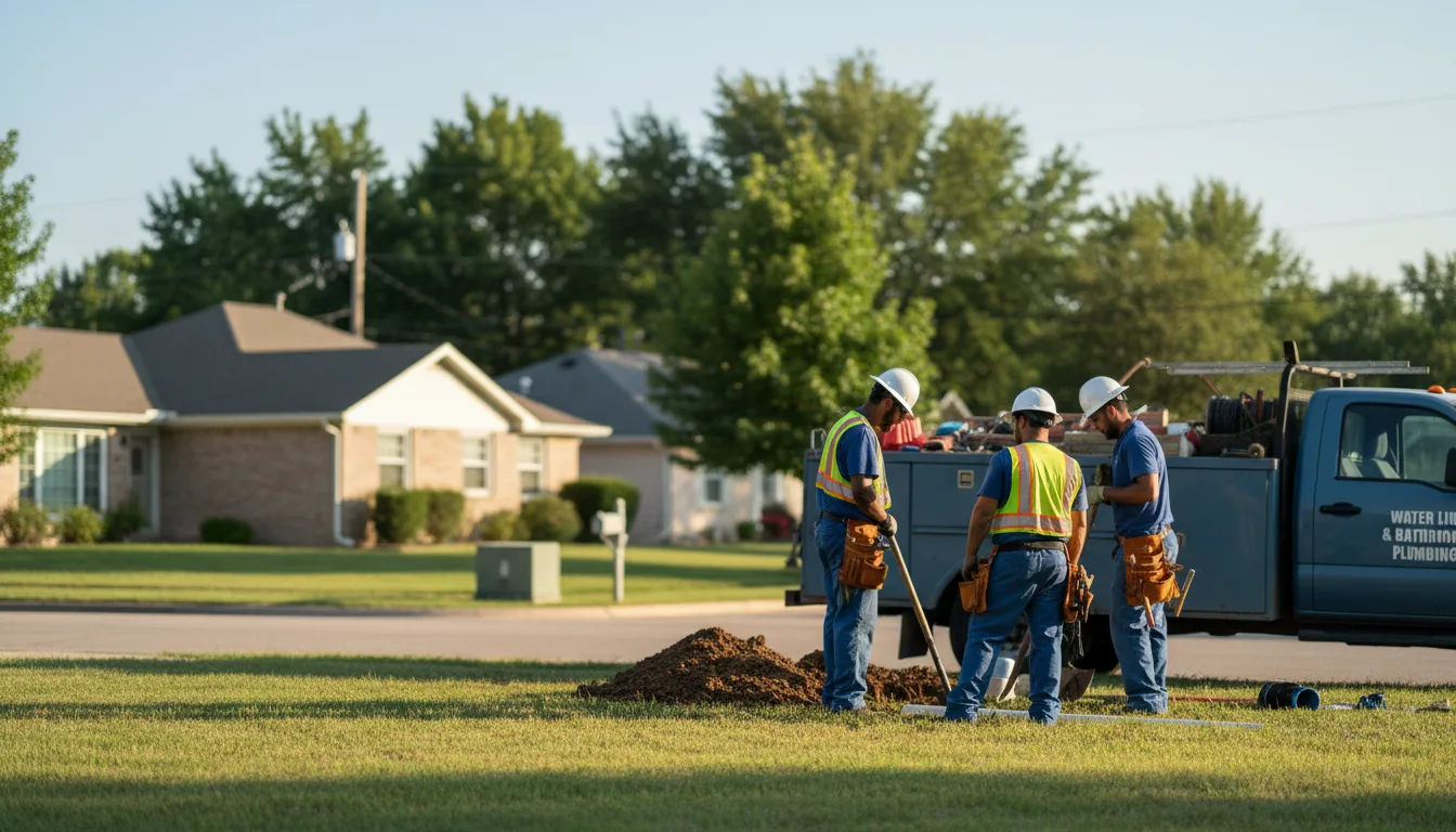 Residential water line and bathroom plumbing service in Hickory, NC